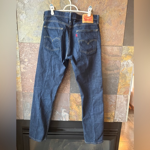 Levi’s 513 NWOT 32/32 dark blue denim, 98%cotton, 2% elastane. Bottom leg 7.5” - Picture 8 of 15